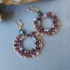 "Stone of Harmony" Rainbow Tourmaline Hoop Earrings - Artisan Made